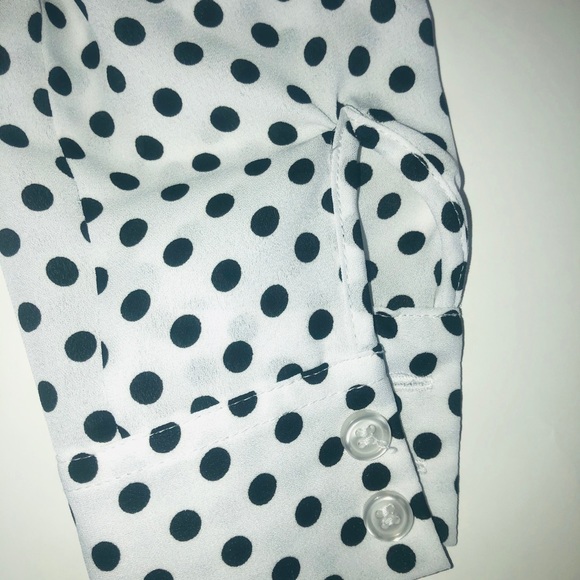 INC International Concepts Polka Dot Blouse Size 6 - Picture 6 of 7